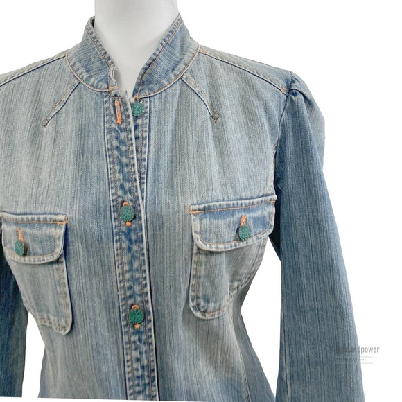 Dana Buchman Jackets & Blazers - Dana Buchman Pufff Sleeve Denim Jean Jacket EUC